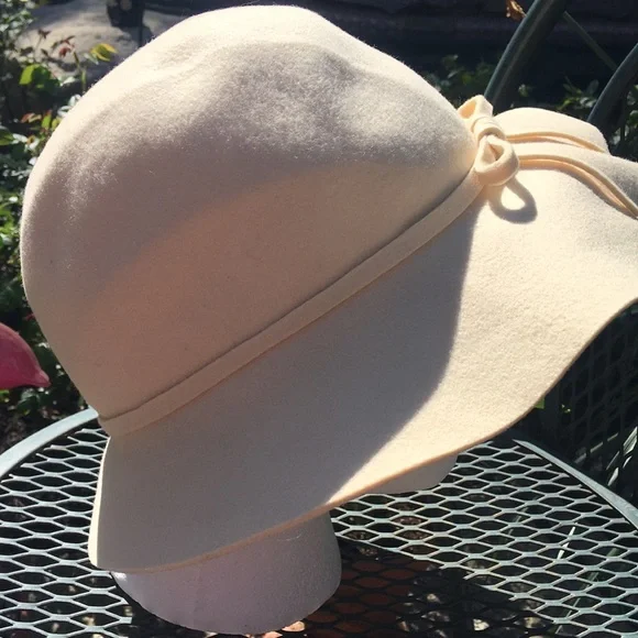 VTG Spring Vanilla Cream Felt Hat - Picture 3 of 8